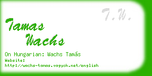 tamas wachs business card